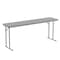 Flash Furniture 18 W, 70.8 L, 29 H, Metal, Plastic, Plastic: Polyethylene Top, Gray RB-1872-GY-GG - alternate 5